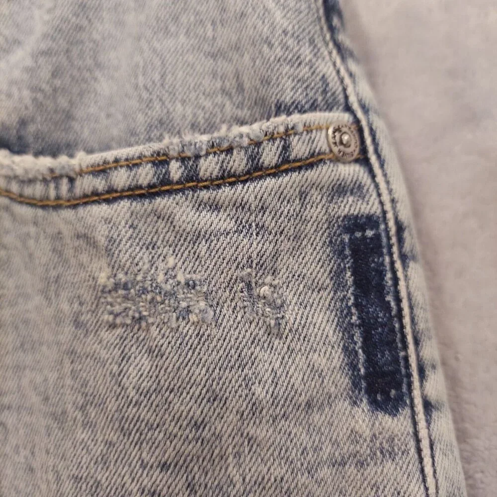 Silver Frisco Tapered Womens Size 28/28 (31x27) Mid Rise Distressed Denim Jeans - Picture 14 of 16